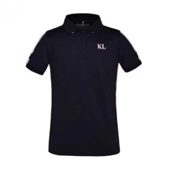 Kingsland Junior KL Vera Tech Polo -Equestrian Clothing junior tech polo navy front 202 PT 371 020 kingsland 45676.1593643046
