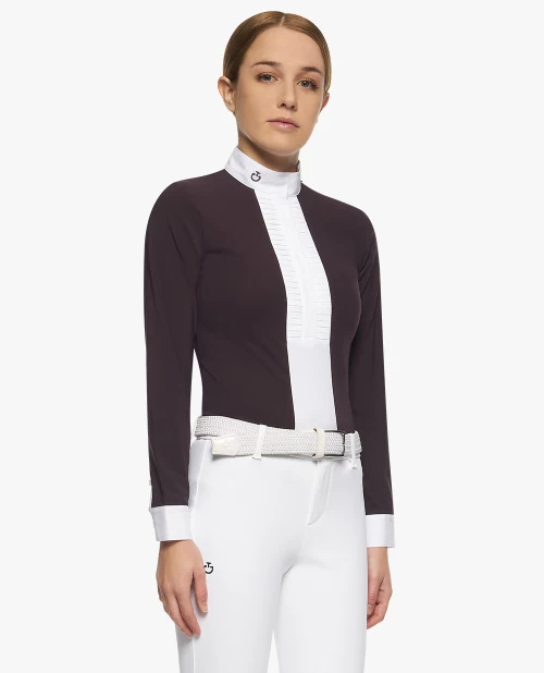 Girls Cavalleria Toscana Pleated Competition Shirt 4 Girls Cavalleria Toscana Pleated Competition Shirt - Image 2