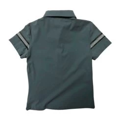 Girls Cavalleria Toscana Training Polo Short Sleeve -Equestrian Clothing kid training polo teal back POA078 JE022 5900 cavalleria toscana 68749.1657155841
