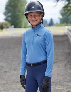 Kids Kerrits Always Cool Ice Fil Shirt Long Sleeve -Equestrian Clothing kids always ice fil solid ls lake rider 60285 kerrits 96825.1677182972