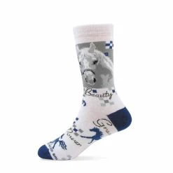 Kids Horse Prints Crew Socks -Equestrian Clothing kids beuatygrace socks 09761C gt reid 90945.1630874302