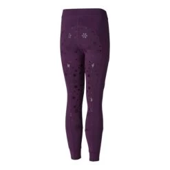 Horze Kids Cool Mesh Full Grip Tights -Equestrian Clothing kids cool mesh FS tights wineberry back CP3642 WPU eqinavia 01275.1639692901