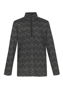 Kids Kerrits Easy Stride Ice Fil Shirt Long Sleeve -Equestrian Clothing kids easy stride icefil ls blk.chev front 60274 PRINT kerrits 31494.1663454017