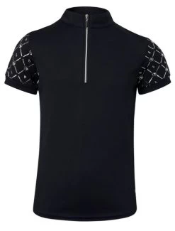 Horze Kids Fia Short Sleeve Shirt -Equestrian Clothing kids fia shirt ss dark blue front 33588 PDB horze 46489.1652474281