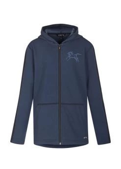 Kids Kerrits Horse Sense Fleece Hoodie -Equestrian Clothing kids horse sense hoodie admiral front 60277 solid kerrits 63671.1663437897
