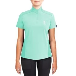 Irideon Kids Luna CoolStretch Shirt Short Sleeve 17 Irideon Kids Luna CoolStretch Shirt Short Sleeve -Equestrian Clothing kids luna cool stretch ss island green front 30 7008 IG toklat 06868.1655840100