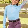 Girls RJ Classics Lyla Jr 37.5 Training Shirt 2 Girls RJ Classics Lyla Jr 37.5 Training Shirt -Equestrian Clothing kids lyla 37.5 shirt ls spring sky front rider LYJ553A rj classic 09798.1670956993