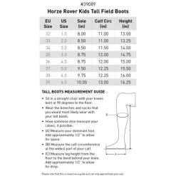 Kids Horze Rover Tall Boot 20 Kids Horze Rover Tall Boot -Equestrian Clothing kids rover boot size chart horze 41157.1669683467