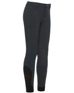 Girls Cavalleria Toscana Super Grip Tech Breeches -Equestrian Clothing kids super grip tech breech dark grey side PBOA02 JE010 8989 CT 76682.1625001665