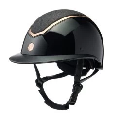 Charles Owen Kylo EQx Helmet Sparkly Wide Peak -Equestrian Clothing kylo egx sparkly wide peak helmet black side CO 86240.1687282741