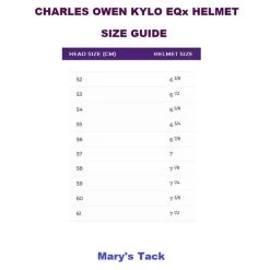 Charles Owen Kylo EQx Helmet Sparkly Wide Peak -Equestrian Clothing kylo eqx helmet size guide CO 30694.1687282771