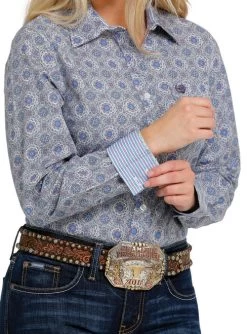 Cinch Ladies Cotton Performance Shirts Prints 12 Cinch Ladies Cotton Performance Shirts Prints -Equestrian Clothing lds cinch medallion ls multi MSW9164184 miller 31442.1656103731