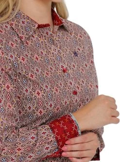 Cinch Performance Shirt No Pockets -Equestrian Clothing lds cinch orint shirt ls multi detail MSW9165025 miller 36379.1682987867