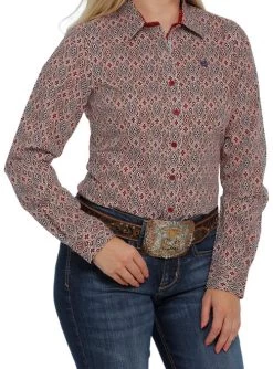 Cinch Performance Shirt No Pockets -Equestrian Clothing lds cinch orint shirt ls multi side MSW9165025 miller 91986.1682987803