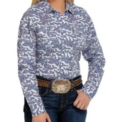 Cinch Ladies Print Snap Shirt 14 Cinch Ladies Print Snap Shirt -Equestrian Clothing lds cinch paisley ls multi MSW9201032 miller 68857.1669079121