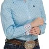 Cinch Performance Shirt No Pockets -Equestrian Clothing lds cinch print ls light blue MSW9165023 miller 90060.1682987821