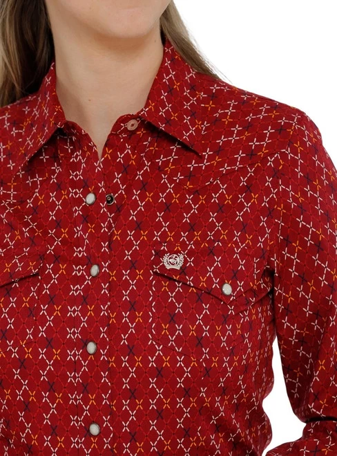Cinch Ladies Print Snap Shirt 10 Cinch Ladies Print Snap Shirt - Image 8