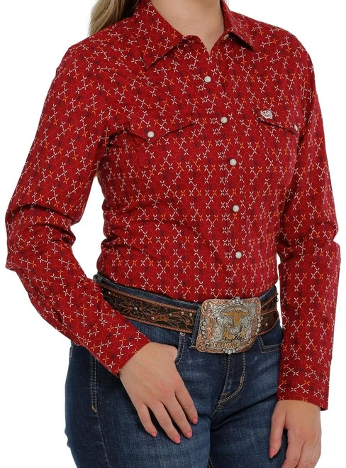 Cinch Ladies Print Snap Shirt 9 Cinch Ladies Print Snap Shirt - Image 7
