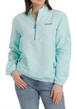 Ladies Cinch Windbreaker -Equestrian Clothing lds windbreaker lt.blue front MAK7902001 cinch 82206.1677551131