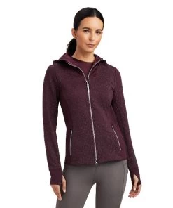 Ariat Lumina Full Zip Hoodie -Equestrian Clothing lumina full zip hoodie mulberry front 10041388 ariat 56344.1661647686