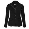 Horze Martina Show Coat With Piping -Equestrian Clothing martina show coat piping black front 33620 BL WH horze 52339.1653514359