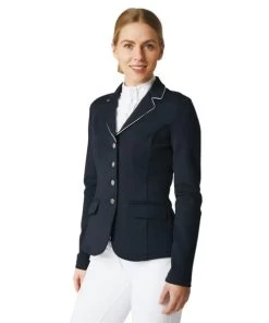 Horze Martina Show Coat With Piping -Equestrian Clothing martina show coat piping dark navy 33620 VDB horze 14816.1653514362