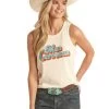 Rock & Roll Mas Cervezas Tank -Equestrian Clothing mas cervezas tank cream front 49 3042 rrcg 32536.1645988931