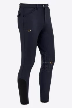 Men's RG Breeches Knee Grip -Equestrian Clothing men breech knee grip navy side BRM004 JS004 7901 RG 47573.1669869902