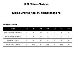 Men's RG Breeches Knee Grip -Equestrian Clothing men breech size guide rg 38311.1669872398