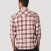 Men's Wrangler Retro Premium Plaid Long Sleeve Shirt -Equestrian Clothing men retro premium plaid ls khaki back 112327773 wrangler 12778.1682807717