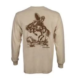 Men's SaltWater Riders Bronc T-Shirt -Equestrian Clothing mens bronc tee LS sand back SW Riders 06765.1687386842