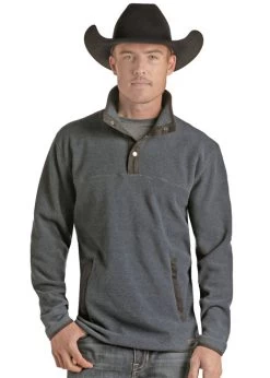 Men's Powder River Diamond Fleece Pullover -Equestrian Clothing mens diamond fleece pullover blue front PRMO91RZXO powder river 91538.1669058167