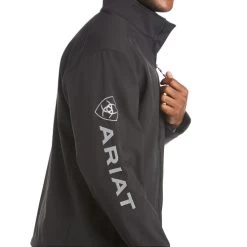 Men's Ariat Logo 2.0 Softshell Jacket -Equestrian Clothing mens logo 2.0 softshell black sleeve 10023322 ariat 44744.1641589627