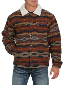 Men's Cinch Print Trucker Jacket -Equestrian Clothing mens printed trucker jacket multi front MWJ1511006 miller 51124.1670106341