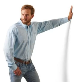 Men's Ariat Pro Series Norton Classic Fit Shirt -Equestrian Clothing mens pro series bd shirt blue check side 10043925 ariat 46269.1676053608