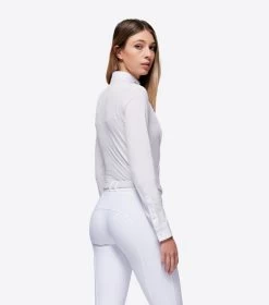 RG Mesh Competition Shirt Long Sleeve -Equestrian Clothing mesh competition ls wht.wht back SHW001 JS001 0101 RG 76496.1670552779