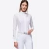 RG Mesh Competition Shirt Long Sleeve -Equestrian Clothing mesh competition ls wht.wht front SHW001 JS001 0101 RG 82252.1670552598