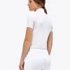 Cavalleria Toscana Mesh Insert Polo Short Sleeve -Equestrian Clothing mesh insert comp shirt short sleeve white back POD340 JE179 0101 CT 34832.1683739625