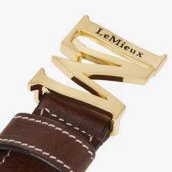 LeMieux Monogram Belt -Equestrian Clothing monogram belt brown detail IT03145002 lemieux 11509.1679788684