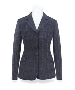 RJ Classics Monterey Jacket -Equestrian Clothing monterey coat shadow grey plaid front M3024 rj classics 002 11726.1690410610