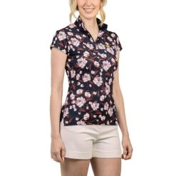 Kastel Denmark Shirt Shirred Cap Sleeve -Equestrian Clothing navy peonies sunshirt cap nv.peony CSNVF kastel 79108.1687361371