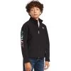 Kids Ariat Team Softshell Mexico Jacket -Equestrian Clothing new softshell jacket mexico black front 10036550 ariat 68497.1644626244