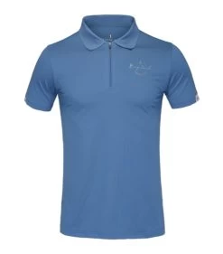 Men's Kingsland Nico Polo Short Sleeve -Equestrian Clothing nico polo blue horizon front 220 PT 206 297 kingsland 37189.1643487153