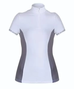Aubrion Norwich Show Shirt Short Sleeve -Equestrian Clothing norwich show shirt storm grey front 9034 aubrion 22606.1683569062