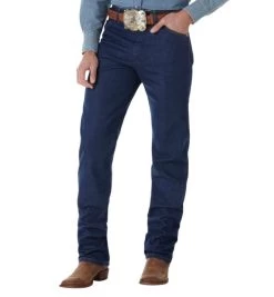 Men's Wrangler Cowboy Cut Original Fit Jeans 11 Men's Wrangler Cowboy Cut Original Fit Jeans -Equestrian Clothing original fit cowboy cut indigo front 13MWZPW wrangler 33861.1658437450
