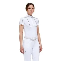 Cavalleria Toscana Outline Piping Shirt Short Sleeve 7 Cavalleria Toscana Outline Piping Shirt Short Sleeve -Equestrian Clothing outline piping compet ss white side CAD209 JE022 0001 cavalleria toscana 32190.1649541782