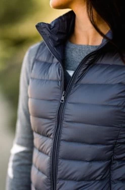 TKEQ EZ Packable Down Vest -Equestrian Clothing packable down vest nickle front detail EZ PACKABLE tkeq 75071.1653085383