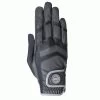 RSL By USG Palma Riding Gloves -Equestrian Clothing palma glove black grey rsl usg 22165.1683151796