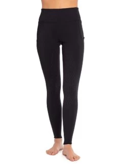 Goode Rider Perfect Sport Tights -Equestrian Clothing perfect sport tight black front goode rider 84661.1654290813