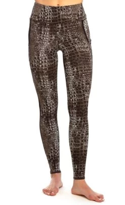 Goode Rider Perfect Sport Tights -Equestrian Clothing perfect sport tights fs chocolate croc front 13909 4662 goode rider 43098.1664407744